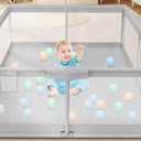 Baby Playpen Baby Playard, Play Pen for Babies and Toddlers with Gate, 50x50 Fence, Sturdy Safety Playpen, Indoor & Outdoor Kids Activity Center