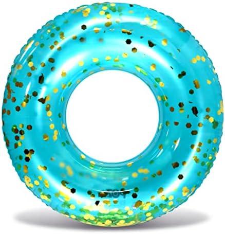 CoTa Global Inflatable Pool Float Tube Confetti Premium Swim Ring Heavy Duty Vinyl Flotation Pool Floats Toy for The Beach, Party, Vacation, UV Resistant - Pool Party