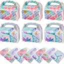 36 Pack Cute Mermaid Party Favor Treat Boxes, Small Ocean Gable Boxes for Parties Giveaways and Small Business 6.18x3.58x3.39 Inches