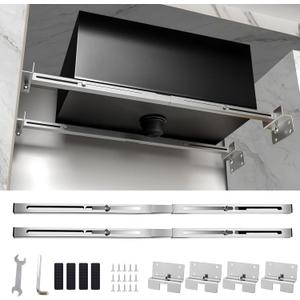 Stainless Steel Undermount Sink Brackets Upgrade Horizontal Sink Support,20"-31.5" Adjustable Support Pole with 4 Anti-bulging,Heavy Duty Undermount Sink Repair Kit for Kitchen, Bathroom (2 Pack)