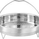 Stainless Steel Basket, 7.8 Vegetable Basket, Metal Basket with Handle, Multi-Functional Cooker, Insert for Pot (20X20X6CM)