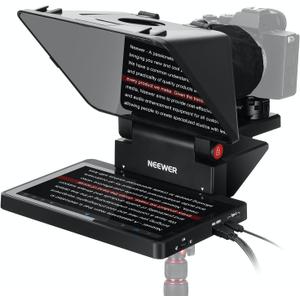 NEEWER 2 in 1 Teleprompter 11 Inch with Monitor for Windows MacOS, Supports Screen Mirroring, Portable Prompter for Camera Mobile Phone Webcam for YouTube Twitch Live Streaming Conference, X11