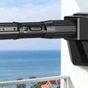FADOTY Tension Curtain Rods No Drilling, Extra Long Tension Rod 41-157 Inch, Heavy Duty Shower Curtain Rod for Outdoor Patio Bathroom Windows Room Divider, Adjustable, Anti-Slip, No Rust, Black