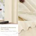 LAMIT Light Beige Linen Textured Curtains for Bedroom, Grommet Light Filtering Thick Burlap Natural Curtains Noise Reducing Window Treatment Drapes for Nursery/Kitchen, Set of 2 Panels, W42 x L54