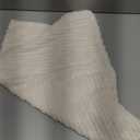 UGASA Velvet 12x20 Inch Lumbar Throw Pillow Cover, Both Sides Corduroy Striped, Soft Solid Decorative Rectangular Cushion Case for Couch/Bedroom/Car, 1 Piece, Cream