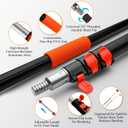 Truck Wash Kit with Long Handle, 12FT Extension Pole with Car Wash Brush, Mop & Window Squeegee, Exterior Cleaning Kit for RV, Large Truck & Car, Includes Wheel Brush, Wash Mitt & Storage Bag