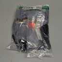 BBTO 7 Pcs Halloween Cosplay Accessories Waist Belt Opera Satin Gloves High Waisted Leggings with Red Gem Diamond Rhinestones (Black, Light Gray)