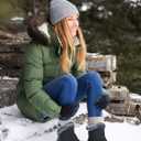 SHIBEVER Winter Boots for Women Waterproof: Womens Snow Boots Warm - Ankle Fur Lined Booties - Insulated Winter Shoes (Black), Size 40