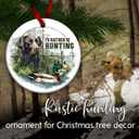 2 x SOL VIBES Hunting Duck Christmas Ornament  Hunting Dog and Duck Holiday Decoration, Rustic Outdoor Themed Ornament, Hunter Gifts Idea, Unique Xmas Tree Decor for Hunters, Outdoorsmen