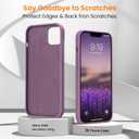 OuXul for iPhone 14 Case, iPhone 13 Case Shockproof Liquid Silicone Protective Phone Case with Soft Anti-Scratch Microfiber Lining Ultra Slim Drop Protection Phone Cover 6.1 inch(Orchid)