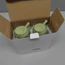 CXINYI - 16oz/470ml Olive Oil Dispenser for Kitchen with Stickers - 2 in 1 Olive Oil Sprayer for Cooking, Air Fryer, and Salad, Black&Green (Light-Proof Kitchen Gadget)