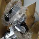 Finnhomy Stem Caster Wheels 2 Inch Heavy Duty Threaded Swivel Casters 1/4" - 20 x 1 with Brake Set of 4 for Wire Shelve Wheel Anti-wear Smooth Casters, Black