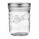 Ball 16oz 8pk Glass Wide Mouth Mason Jar with Lid and Band