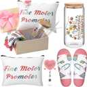 Skylety 5 Pcs Occupational Therapy Gifts Set Glass Cup Socks Cosmetic Bag Badge Holder OT Appreciation Gift Box Occupational Therapy Month Gifts Stuff for Women Speech Therapist Doctor Nurse