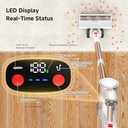 Cordless Vacuum Cleaner, 500W/40Kpa Vacuum Cleaners for Home, Stick Vacuum Cordless with LED Display, Anti-Tangle & Wall Mount, 8 in 1 Lightweight Vacuum for Hard Floors Pet Hair (Gold)