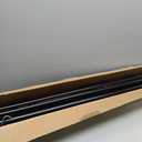 Double Curtain Rod 140 to 195 Inch, HOTOZON 1 Inch Heavy Duty Double Curtain Rods for Windows 128 to 191 Inches(10.6-15.9 ft), Telescoping Drapery Rod with Simple End Finials, Black