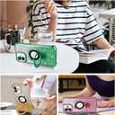 KANGHAR for iPhone 16 Plus Case, Support for MagSafe [Four Corner Cushion Series] Kickstand Electroplate Edge Shockproof Durable Full Body Protection for Girls Women -Green