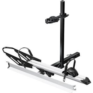 Young Hitch Mount Single Bike Rack with Ramp, 100 lbs Capacity