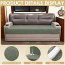 Waterproof RV Dinette Cushion Covers - Stretch Fabric Camper Seat Slipcover Replacement, Washable RV Couch Cover Designed for Camper Car Bench (Sofa 1 Bench Cover, Green)