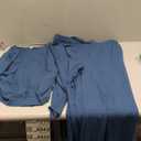 Darong Women's 2 Piece Lounge Sets 2026 Long Sleeve Tops and Wide Leg Pants Set Matching Travel Airport Outfit (Large, Peacock Blue)