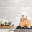 STICKGOO Subway Tile Peel and Stick Backsplash, Glossy Light Brown PVC Self Adhesive Tile Backsplash, Stick on Tile for Kitchen and Bathroom(10 Sheets)