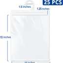 24 Pack Hanging Storage Bags, Large Hook 13 x 16-inch Clear Plastic Bags for Classroom, Library, and Pharmacy Use