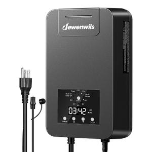 DEWENWILS 300W Low Voltage Landscape Transformer, Outdoor Low Voltage Transformer with Photocell Sensor & Timer, 120V AC to 15V DC, Landscape Lighting Transformer for Spotlight Garden Light Steplight