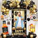Birthday Decorations for Men,Happy Birthday Banner, 35 Balloons,Photo Booth Props for Boys (Beer)