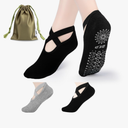 BKP Yoga Socks For Women,Non slip Grip Pilates Socks Suitable For Ballet,Plasticity,Dance,Home,Training