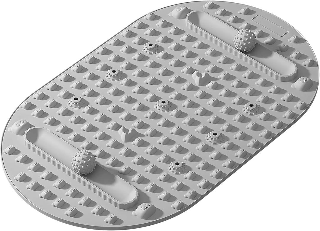 Acupressure Foot Massager Mat with Massage Ball - Comfortable Silicone Mat with 7 Therapeutic Magnets, Non-Slip Design for Stress Relief, Improve Foot Health, Home & Office Use, 30 x 18 inches