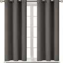 BGment Blackout Curtains for Bedroom - Grommet Thermal Insulated Room Darkening Curtains for Living Room, Set of 2 Panels (38 x 45 Inch, Grey)