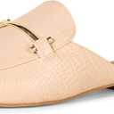 Women's Buckle Mule, Beige Crocodile, 9.5