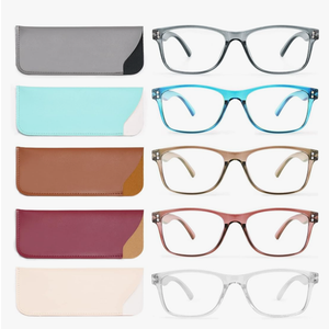 Reading Glasses Blue Light Blocking, Computer Glasses for Women Men, Fashion Square Eyeglasses 5 Pairs, +0.0 Reading Glasses Blue Light Blocking, Computer Glasses for Women Men, Fashion Square Eyeglasses 5 Pairs, +0.0