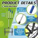 Gemscream Tennis Ball DinkBall Collector Roller, No Bending Over Quick Rolling Picker for 1.5"-3" Balls, Adjustable Golf Ball Retriever for up to 55 Tennis Balls, Large Capacity
