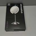 simplehuman Sensor Mirror, 5" Round Rechargeable Mini Travel Makeup Mirror, 10x Magnification, Brushed Stainless Steel