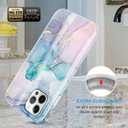 luolnh Gold Glitter Sparkle Case Compatible with iPhone 12 and iPhone 12 Pro 6.1 Inch Marble Design Shockproof Soft Silicone TPU Bumper Cover Skin Phone Case iPhone 12/12 Pro Cases(Aqua Green)