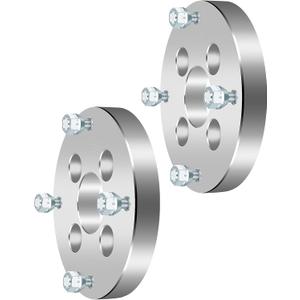 ECCPP 2PCS 4 Lug 1 inch Wheel Spacers Adapters 4x4 to 4x156 10x1.25 64mm Compatible with 2008-2010 for Outlaw 450 2008-2017 for Outlaw 50 2007-2014 for Outlaw 90 (2x silver)