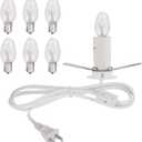 Himalayan Salt Lamp Cord, Christmas Bulb,Salt Lamp Cord with Dimmer Control and Base Assembly,6 Feet,E12 Base for Himalayan Salt Lampsand with 2 Free 7W Bulbs (White)