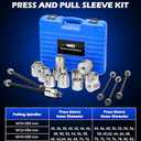 Orion Motor Tech Bushing Press Kit, 27pc Pull and Press Sleeve Kit for Most LCV HGV Engine Cars Vehicles, Universal Seal Bearing Bushing Removal Installation Tool Kit 5 Pulling Spindles with Nuts Case
