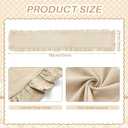 Natural Ruffled Table Runner 72 Inches Long Rustic Cotton Tabletop Farmhouse Decor for Baby Shower Bride Shower Birthday Party Holiday Wedding (Solid Color)