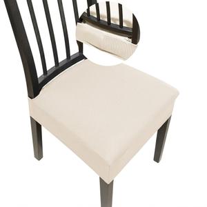 DREAHOTEXTIL Dining Chair Covers, Seat Covers for Dining Room Chairs Set of 4, Stretch Kitchen Chair Covers, Removable Washble Dining Room Chair Seat Cover, Chair Slipcovers Protector (Beige, with Zipper)