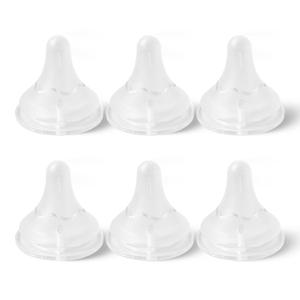 2 x 6 Pcs Silicone Pacifiers for Baby Bottles, Spectra Nipples for Bottles, Slow Flow Design, Suitable for Infants 0 Months and Older (S)