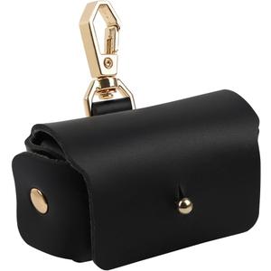 Ring Bearer Pillows for Dog Collar, Leather Wedding Pillow Box Holder Pouch for Pet, Couple Ring Storage Box for Proposal Engagement Ceremony Party (Black)