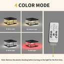 Landscape Solar Post Light, Outdoor Modern Stylish Luxury IP65 Waterproof Column Lamp for Fence Deck Pillar Cap Patio Garden Decoration with 4 Different Lighting Color