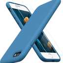 Miracase Ultra Slim Designed for iPhone SE Case 2022(3rd Gen)/iPhone SE 2020 Case(2nd Gen)/iPhone 7 Case/iPhone 8 Case with Screen Protector, Multi-Color Silicone Shockproof Phone Case(Capri Blue)