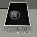 Saillong Doorbell Chime Cover Box Only, Doorbell Cover for Wall Inside With Floral Design, Indoor Doorbells Covers with Self Adhesive Tape, Fits Most of Doorbells Chime, Easy to Install(White)