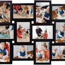 HELLO LAURA - Photos Collage Frame for Wall 18 Opening Picture Frames in 4x6 Inch Photo Frames Collage for Wall Decor for Family Friends Gifts for Home Living Room - Classic Black, 34.5 X 1 X 18.5 Inches