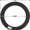 LANGXUN Universal Trampoline Repalcement Safety Pad, 14ft Waterproof Surround Spring Foam Cover for Round Frame