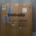 Babelio Baby Gate with Adjustable Cat Door,29-43" Auto Close Durable Pet door for Stairs,Doorways and House,Pressure Mounted,Easy Install,Effortless Walk Thru,White