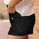 Astylish Women's High Waisted Shorts Jean Stretchy Casual Fashion Trendy Double Button Fly Denim Shorts